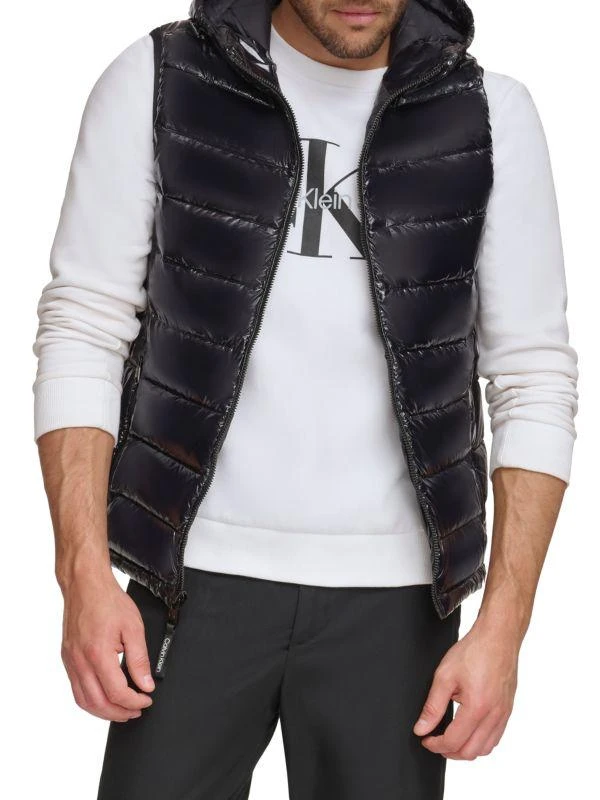 商品Calvin Klein|Hooded Zip Up Puffer Vest,价格¥731,第1张图片