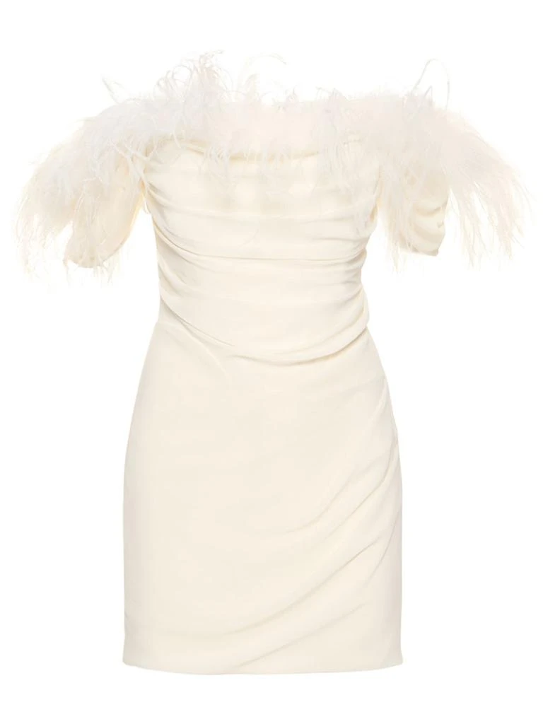 商品GIUSEPPE DI MORABITO|Georgette Mini Bustier Dress W/feathers,价格¥3309,第1张图片