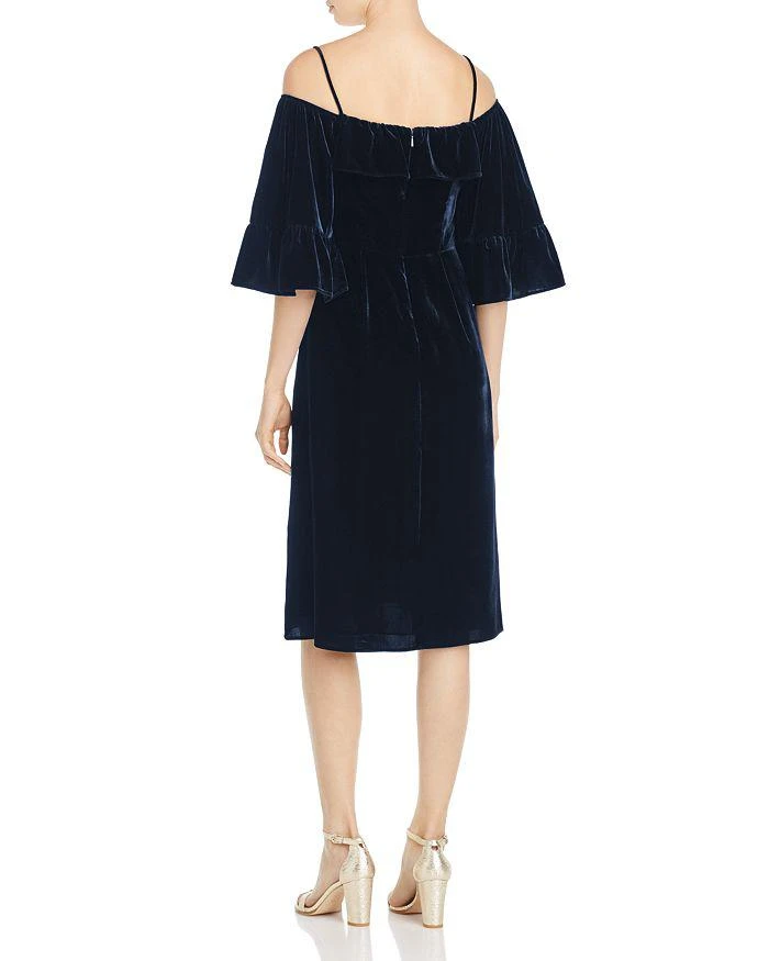 商品Whistles|Velvet Cold-Shoulder Dress - Exclusive,价格¥975,第2张图片详细描述