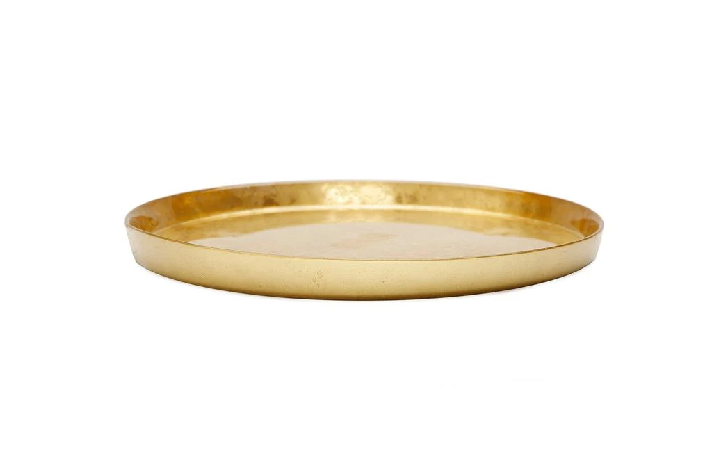 商品Classic Touch Decor|Set of 4 Gold Glitter Salad Plates with Raised Rim,价格¥363,第1张图片