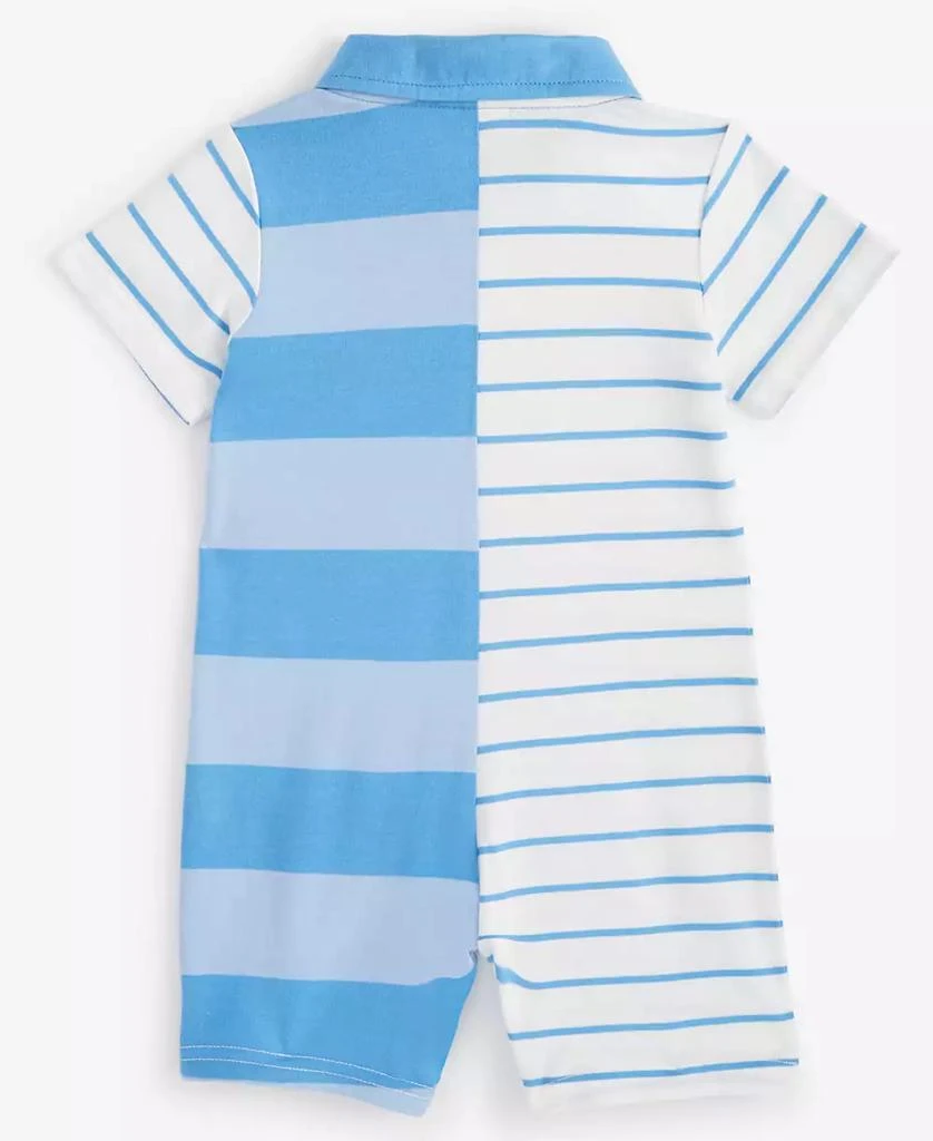 商品First Impressions|Baby Boys Rugby Striped Polo Sunsuit, Created for Macy's,价格¥46,第2张图片详细描述