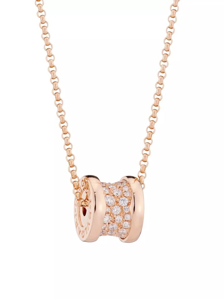 商品BVLGARI|B.zero1 18K Rose Gold & Pavé Diamond Necklace,价格¥39749,第1张图片