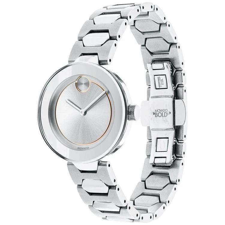 商品Movado|Women's Swiss Bold Stainless Steel Bracelet Watch 32mm 3600381,价格¥3304,第2张图片详细描述