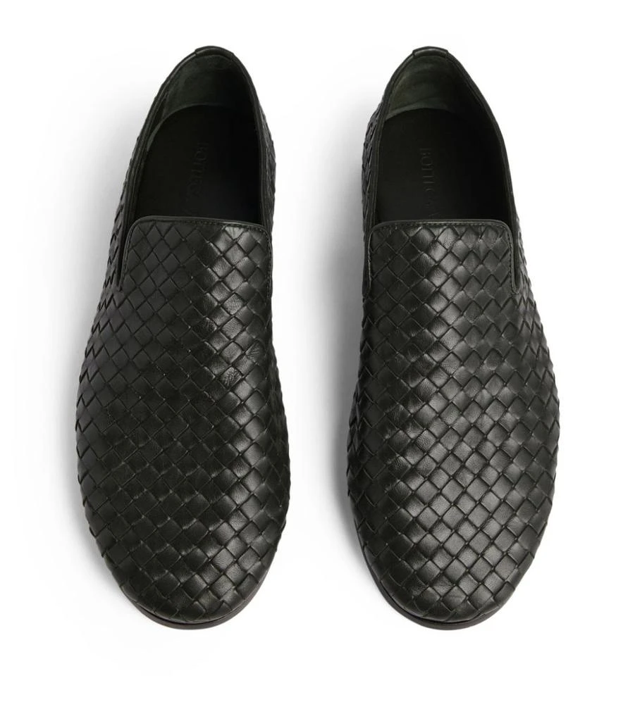 商品Bottega Veneta|Leather Intrecciato Loafers,价格¥11154,第3张图片详细描述