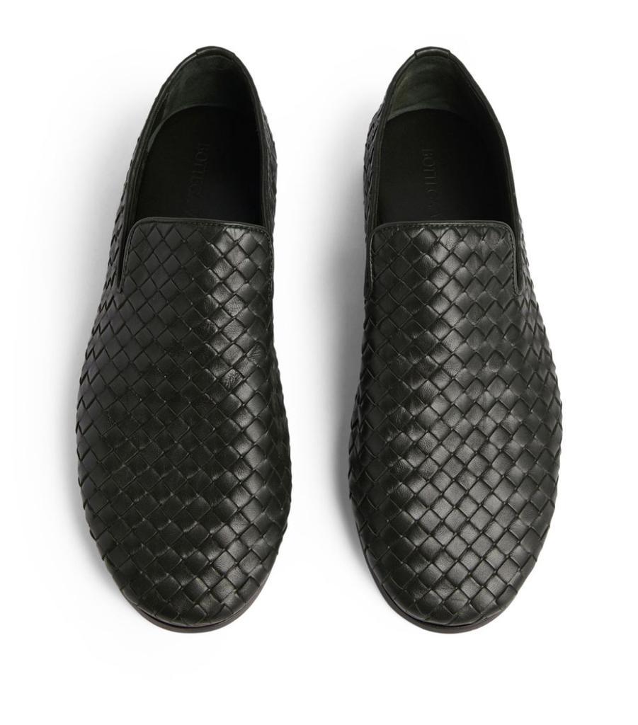 商品Bottega Veneta|Leather Intrecciato Loafers,价格¥8978,第5张图片详细描述