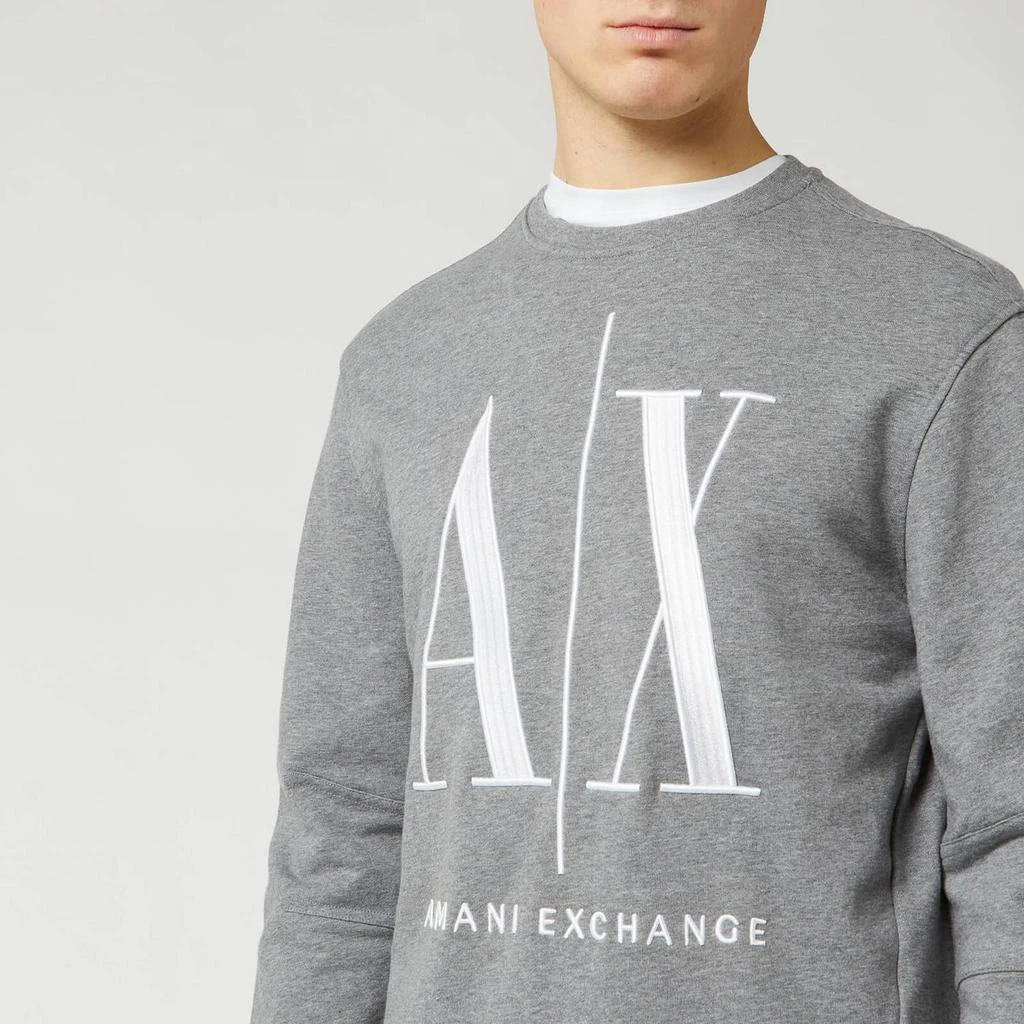 商品Armani Exchange|Armani Exchange Men's Big Ax Crewneck Sweatshirt - Heather Grey,价格¥445,第4张图片详细描述