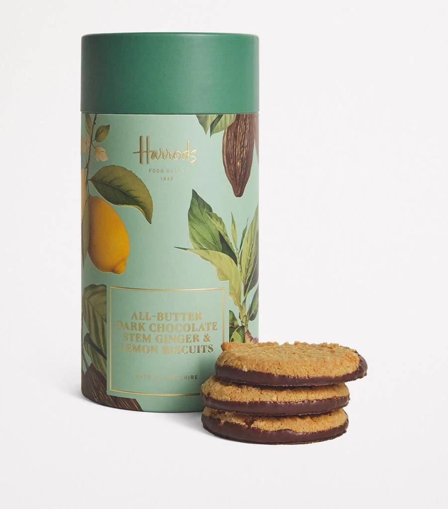 商品Harrods|All Butter Dark Chocolate Stem Ginger and Lemon Biscuits (200g),价格¥133,第2张图片详细描述