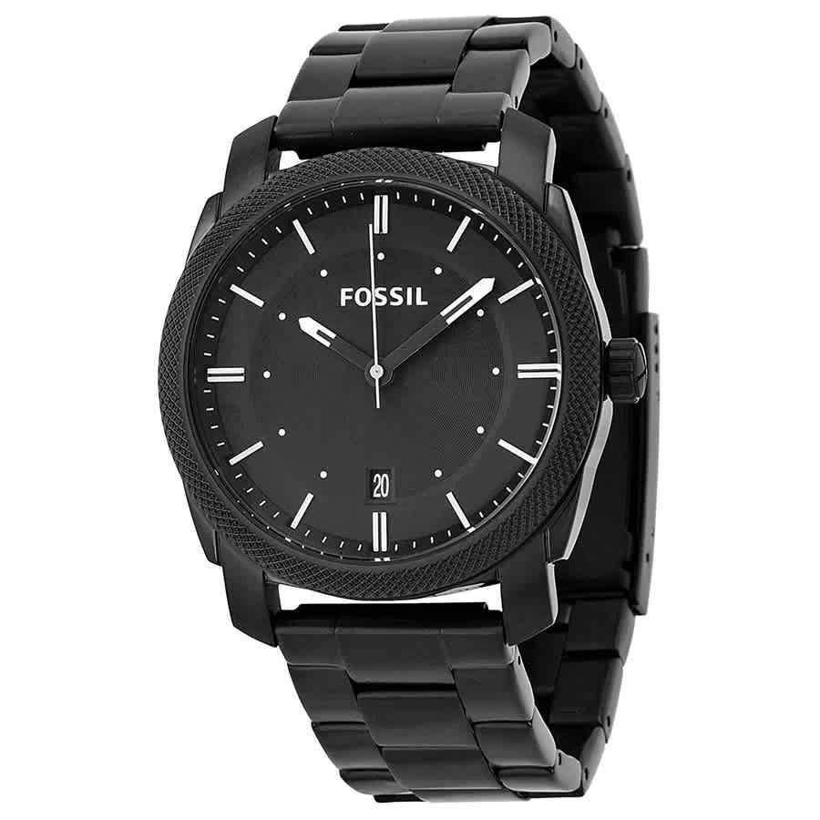 商品Fossil|Fossil Machine Black Dial Black-plated Men's Watch FS4775,价格¥625,第1张图片