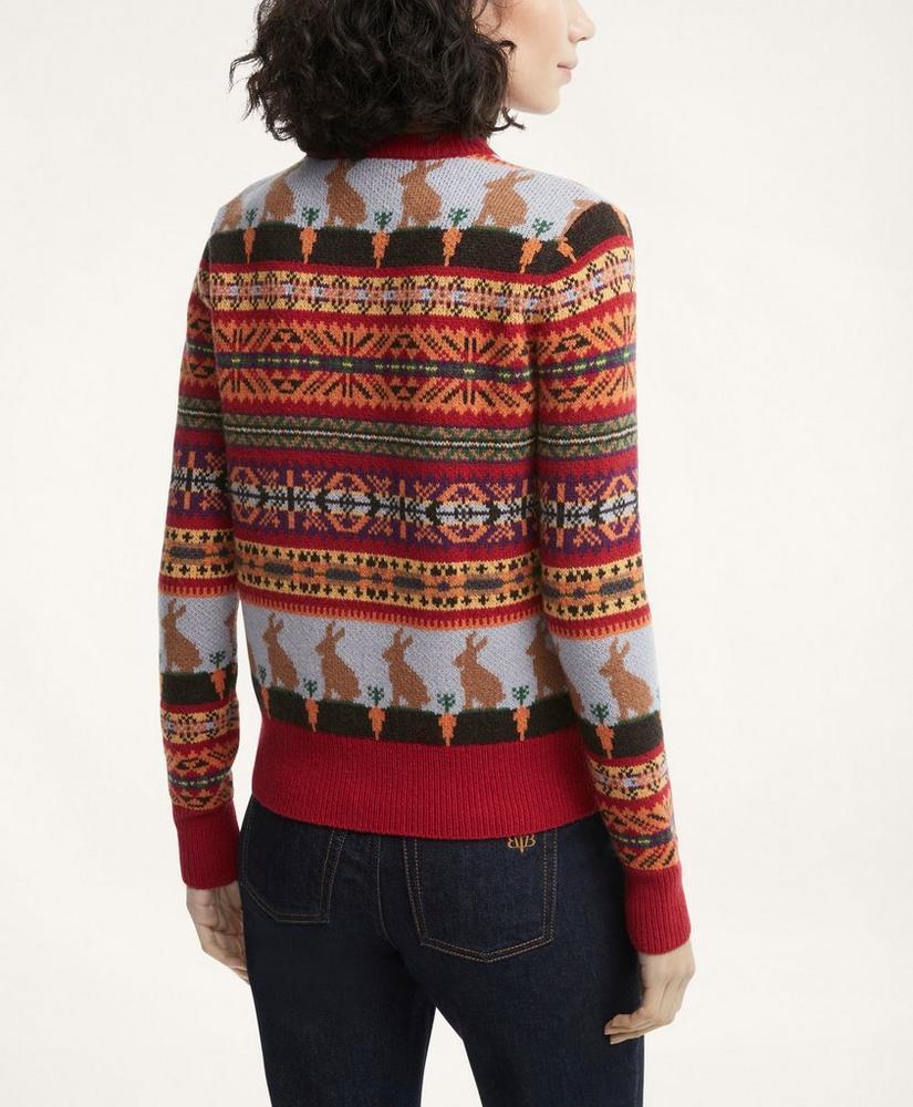 商品Brooks Brothers|Women's Lunar New Year Merino Wool Blend Jacquard Cardigan,价格¥1383,第4张图片详细描述