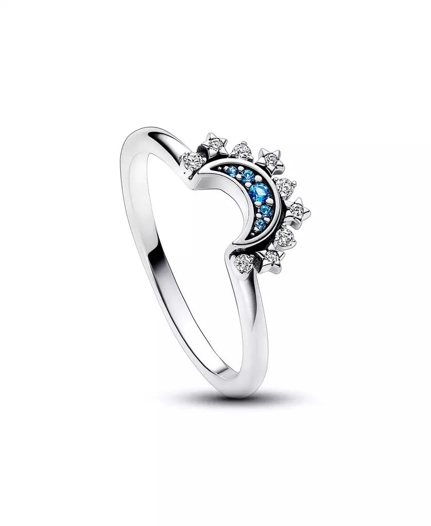 商品PANDORA|Cubic Zirconia Moments Celestial Blue Sparkling Moon Ring,价格¥335,第2张图片详细描述