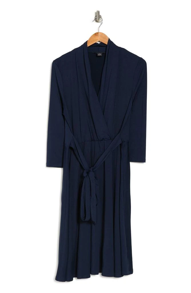 Prescott Three-Quarter Sleeve Faux Wrap Dress 商品