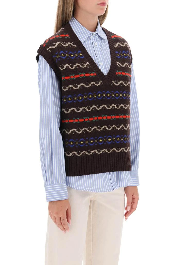 商品Ralph Lauren|Polo ralph lauren fair isle motif knitted vest,价格¥1471,第2张图片详细描述