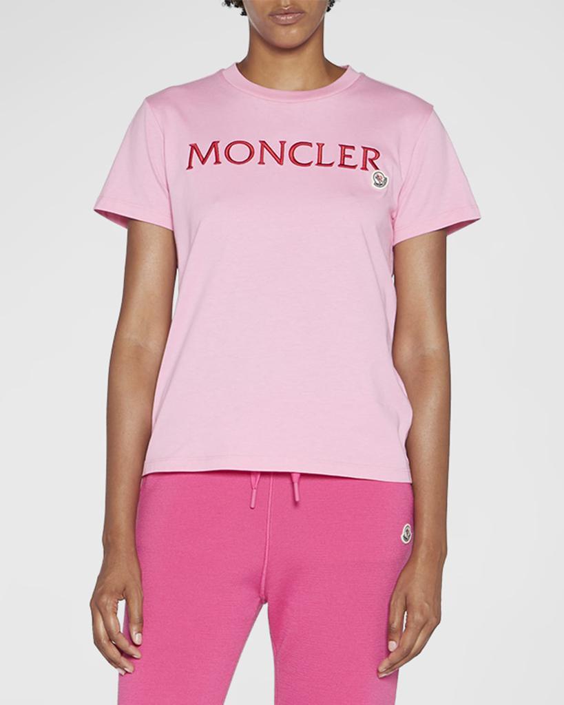 商品Moncler|Logo Embroidered T-Shirt,价格¥2122,第1张图片