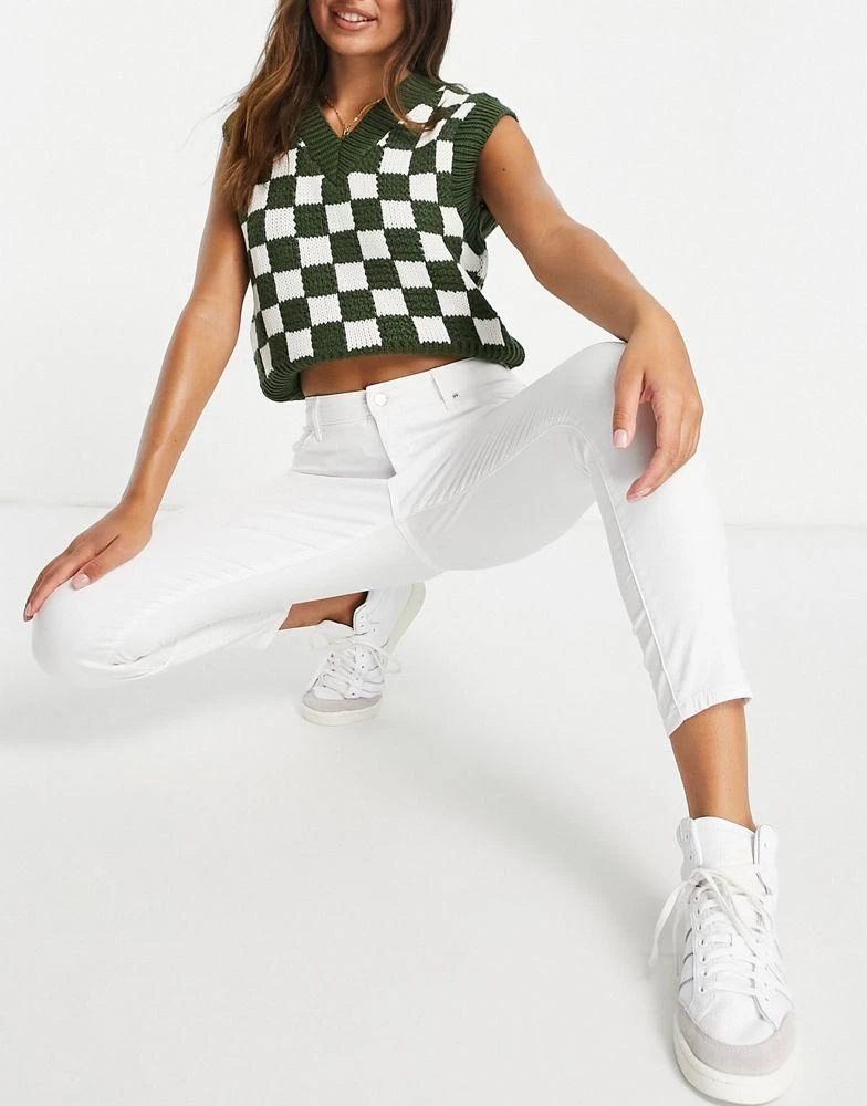 商品Topshop|Topshop Leigh jeans in white,价格¥154,第4张图片详细描述