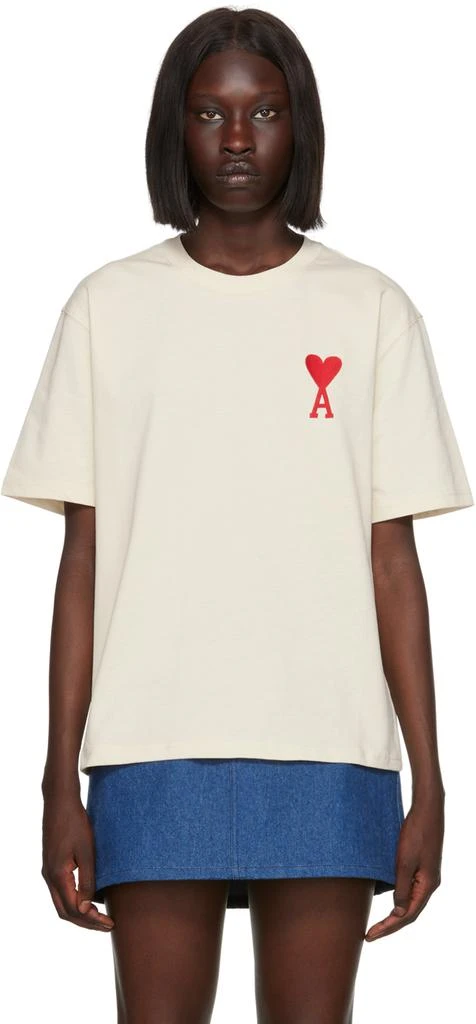 商品AMI|SSENSE Exclusive Beige Ami de Cœur T-Shirt,价格¥1685,第1张图片