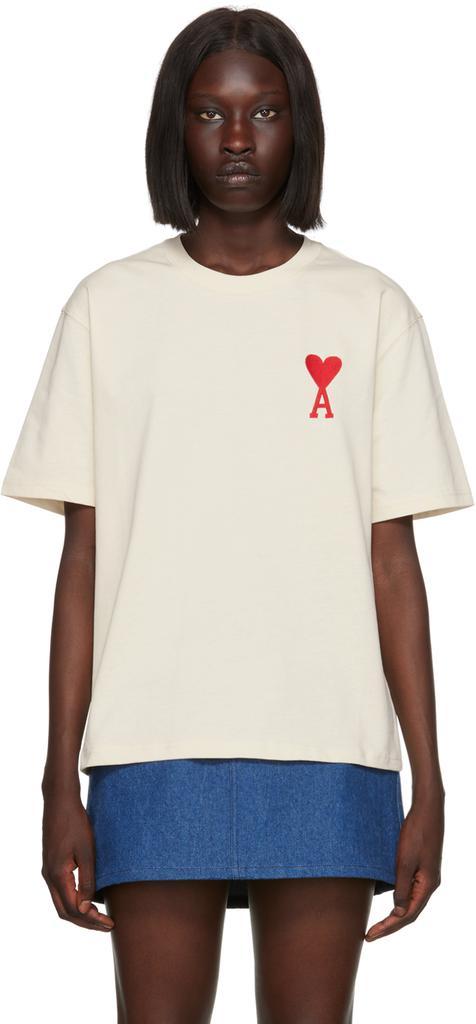商品AMI|SSENSE Exclusive Beige Ami de Cœur T-Shirt,价格¥571,第1张图片