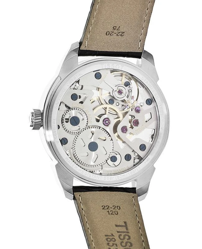 商品Tissot|Tissot T-Complication Squelette Mechanical Skeleton Dial Leather Strap Men's Watch T070.405.16.411.00,价格¥11113,第3张图片详细描述