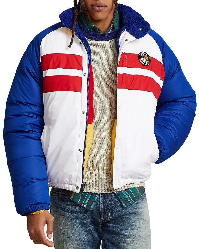 商品Ralph Lauren|Reversible Color Blocked Stripe Down Bomber Jacket,价格¥4475,第1张图片