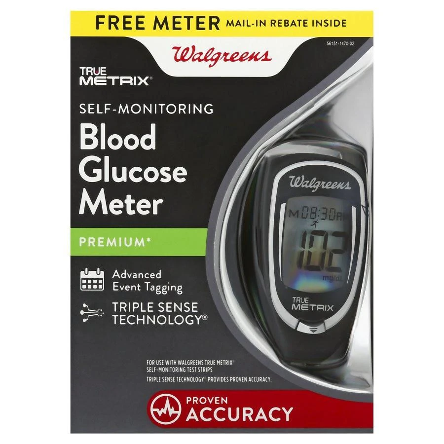 商品Walgreens|Premium True Metrix Self-Monitoring Blood Glucose Meter,价格¥166,第1张图片