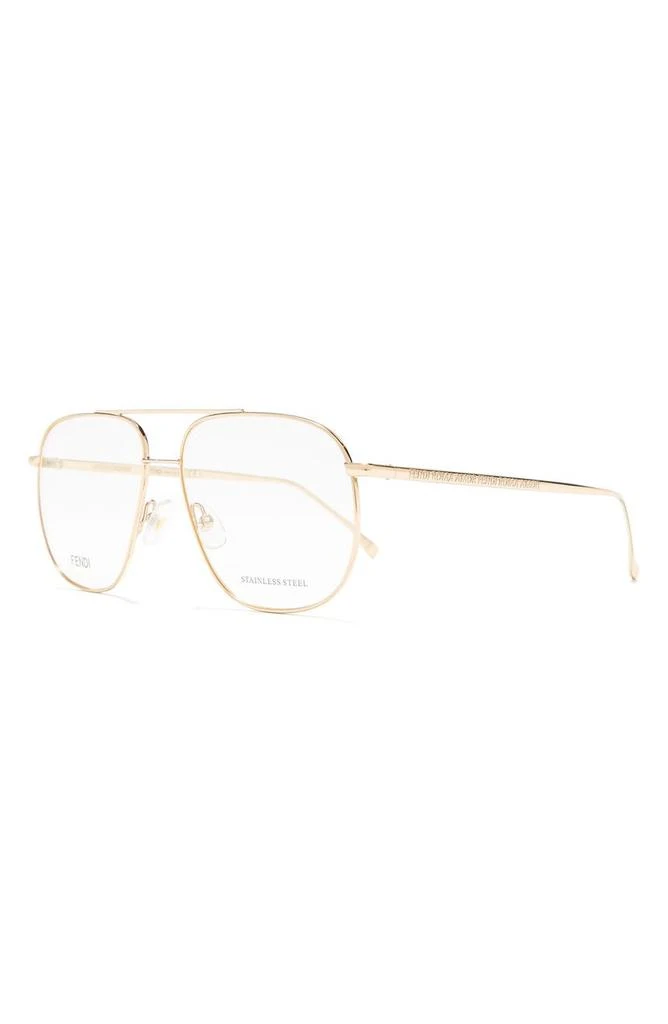 商品Fendi|57mm Aviator Optical Frames,价格¥759,第2张图片详细描述