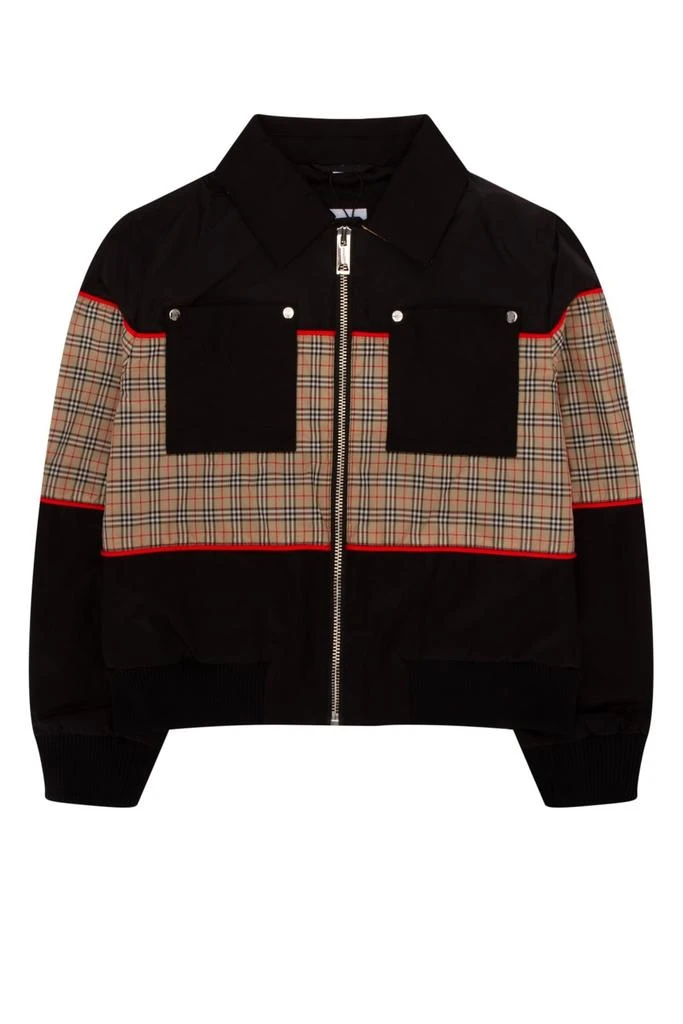 商品Burberry|Burberry Kids Check Panelled Zipped Jacket,价格¥4169,第1张图片