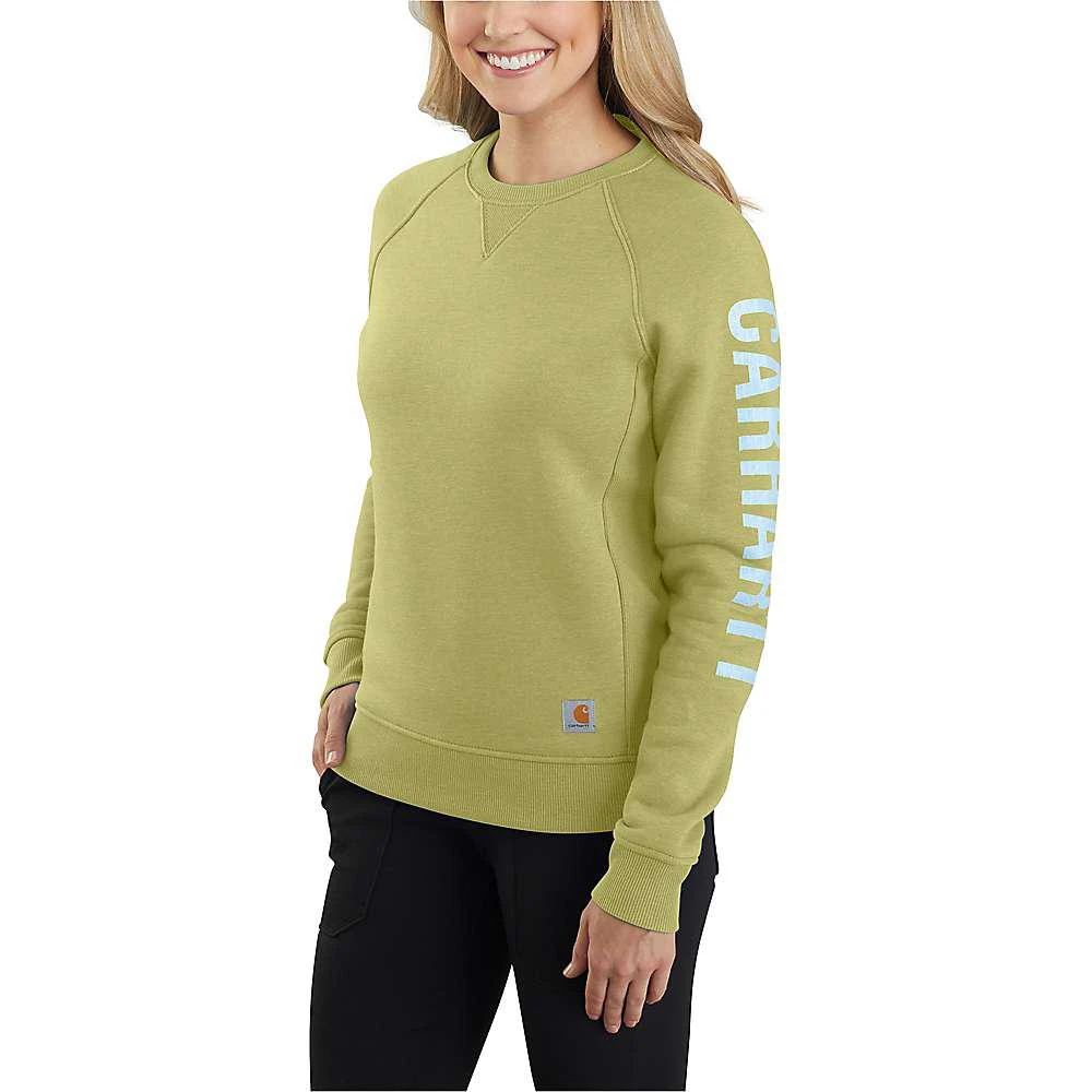 Carhartt Women's Relaxed Fit Midweight Crewneck Block Logo Sleeve Graphic Sweatshirt 商品