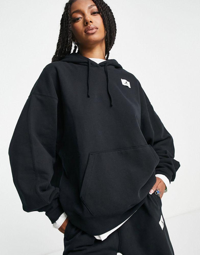 Jordan essential fleece pullover hoodie in black商品第1张图片规格展示