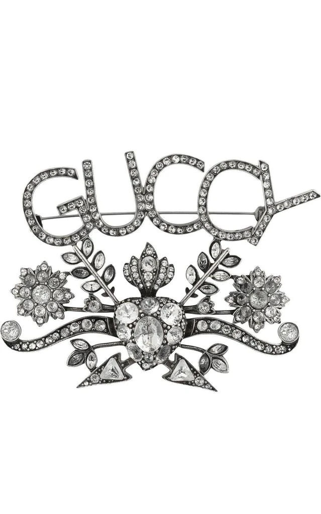 商品Gucci|Guccy Crystal Brooch,价格¥5047,第1张图片
