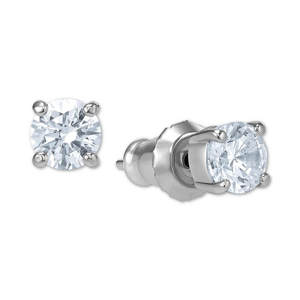 商品Swarovski|银色调立方氧化锆耳钉,价格¥436,第4张图片详细描述
