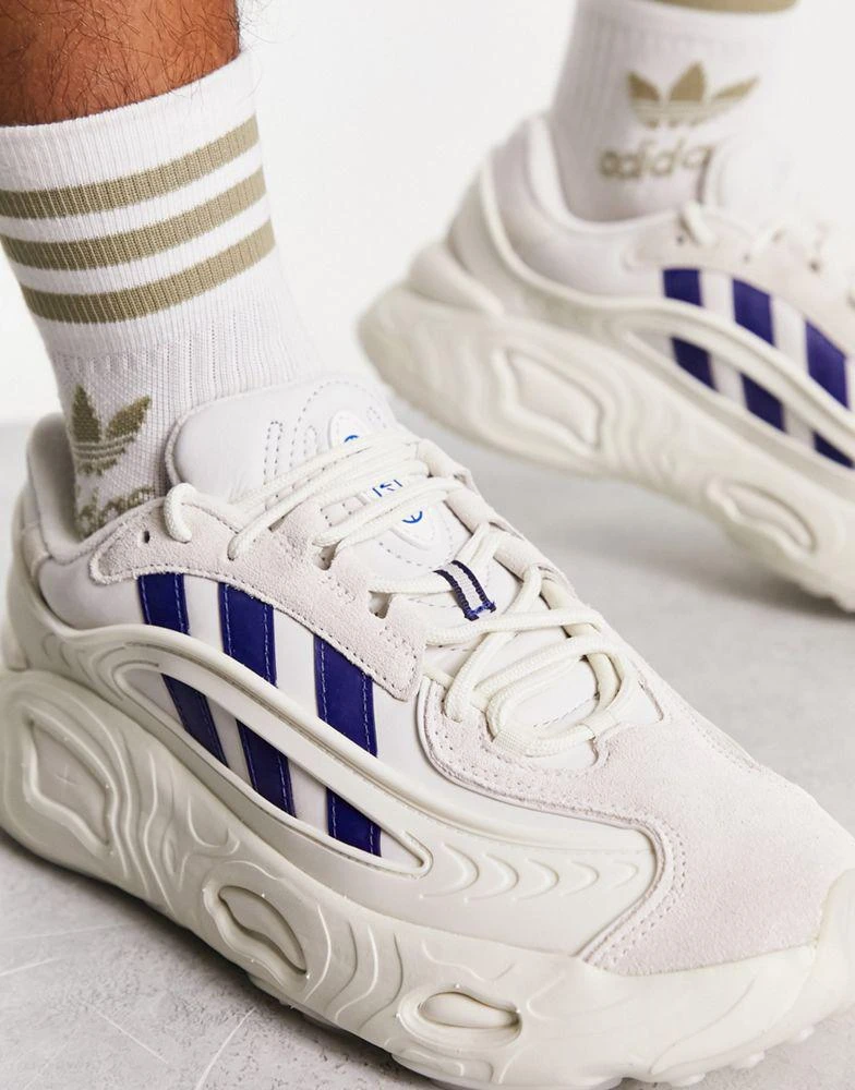 商品Adidas|adidas Originals 'Preppy Varsity' Oznova trainers in off white and navy stripes,价格¥666,第3张图片详细描述