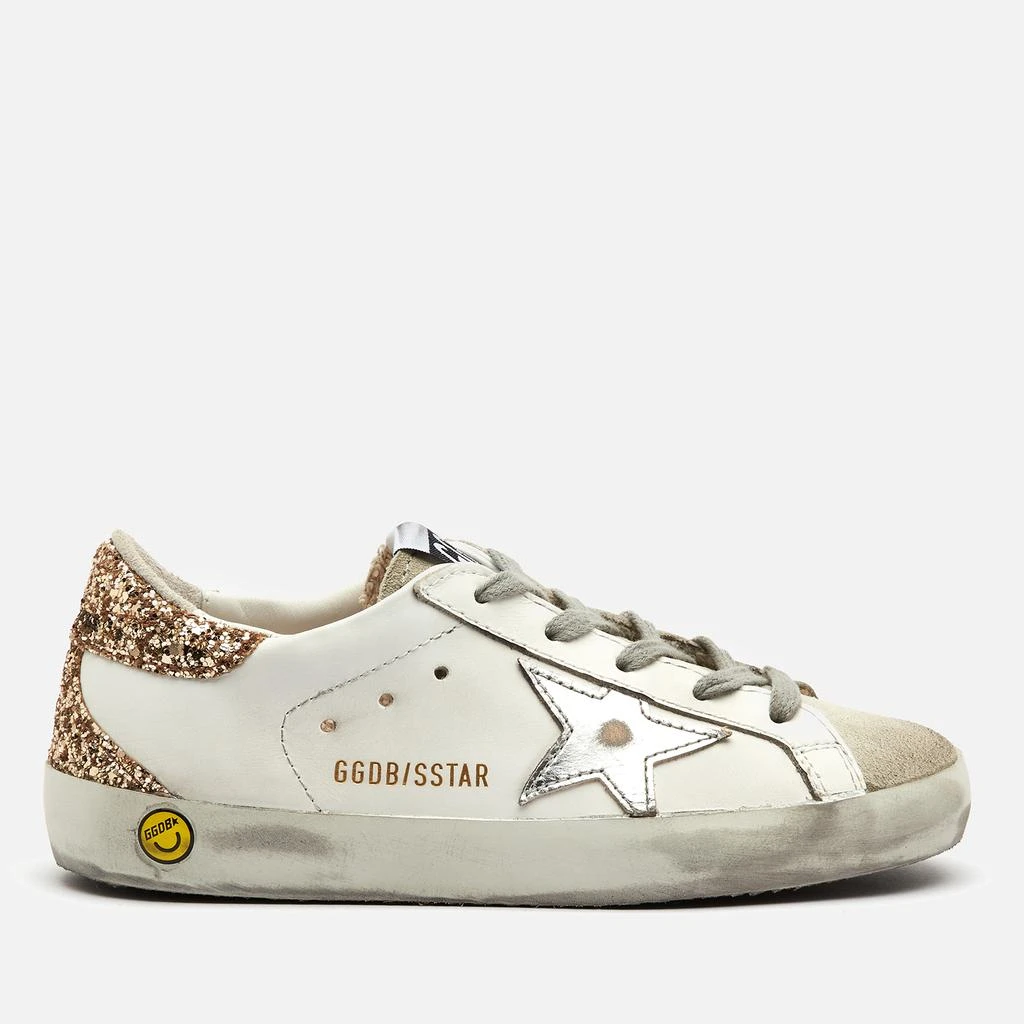 商品Golden Goose|Golden Goose Kids' Super Star Leather Trainers - White/Ice/Silver/Gold,价格¥1122,第1张图片