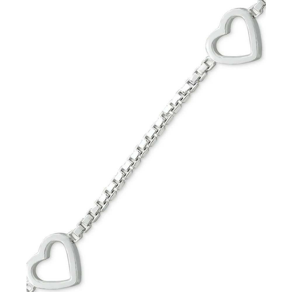 商品Giani Bernini|Sterling Silver Bracelet, Open Heart Station Chain,价格¥226,第3张图片详细描述