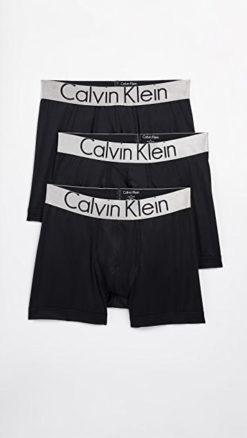 商品Calvin Klein|Steel Micro 3 条装平角短内裤,价格¥434,第1张图片