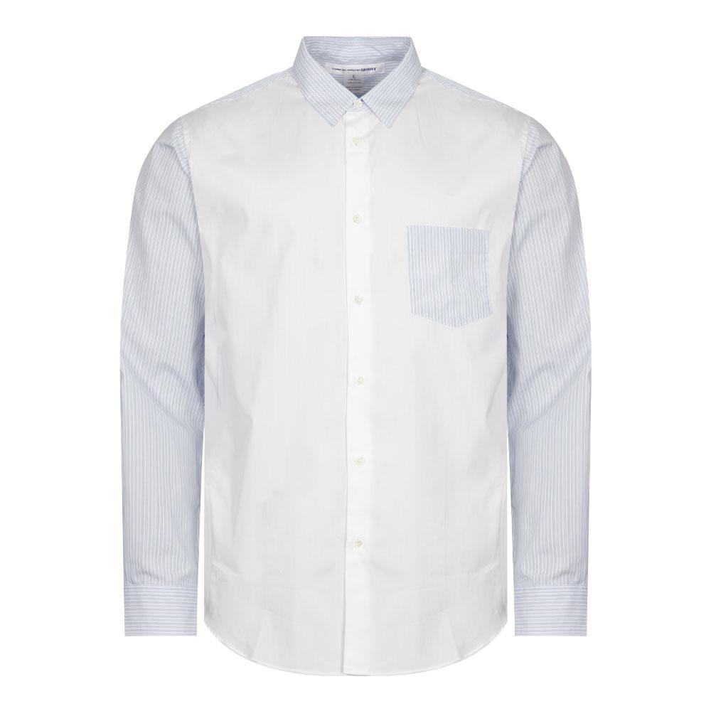 Comme des Garcons SHIRT Long Sleeve Forever Stripe Shirt - White Stripe商品第1张图片规格展示