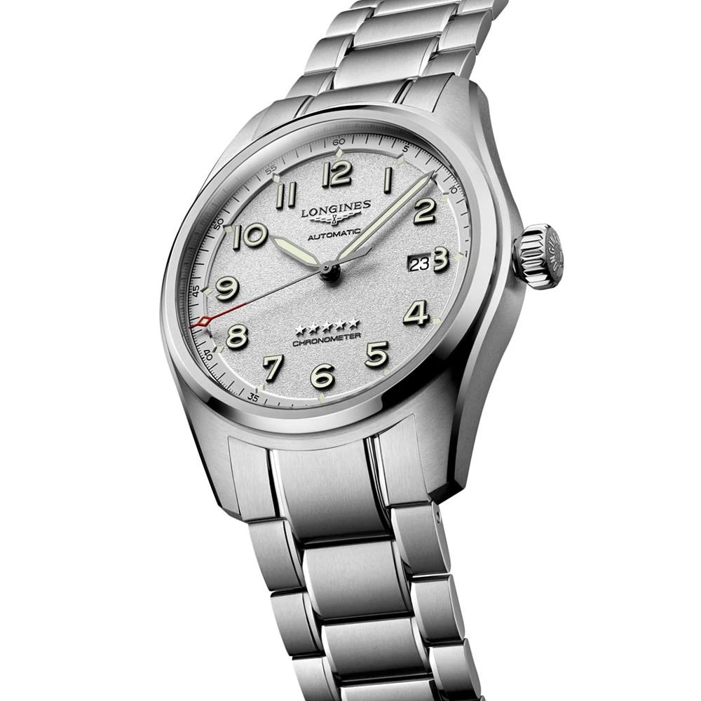 商品Longines|Men's Swiss Automatic Spirit Stainless Steel Bracelet Watch 42mm,价格¥16914,第3张图片详细描述