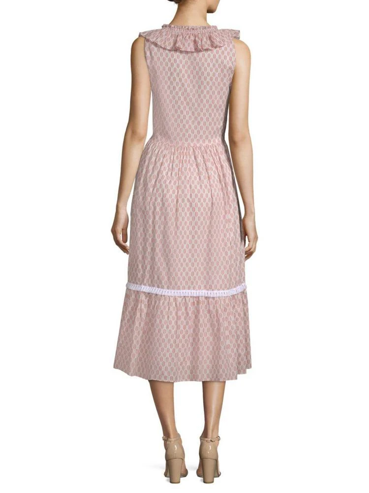 商品Kate Spade|Arrow Stripe Lace-Up Cotton Midi Dress,价格¥539,第2张图片详细描述