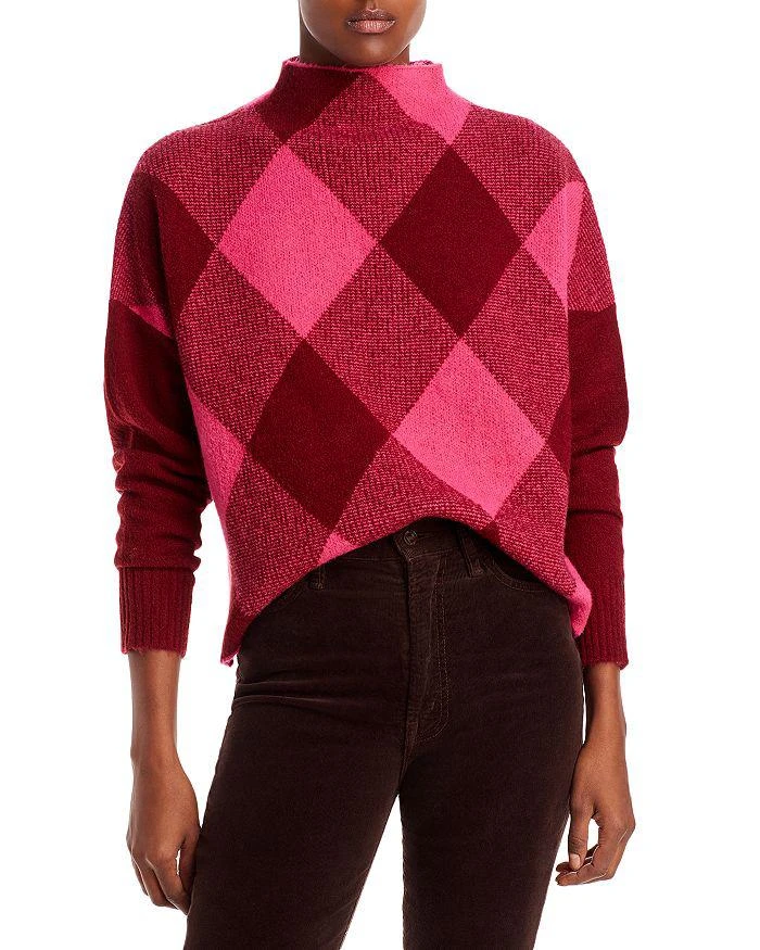 商品AQUA|Check Mock Neck Sweater - 100% Exclusive,价格¥329,第1张图片