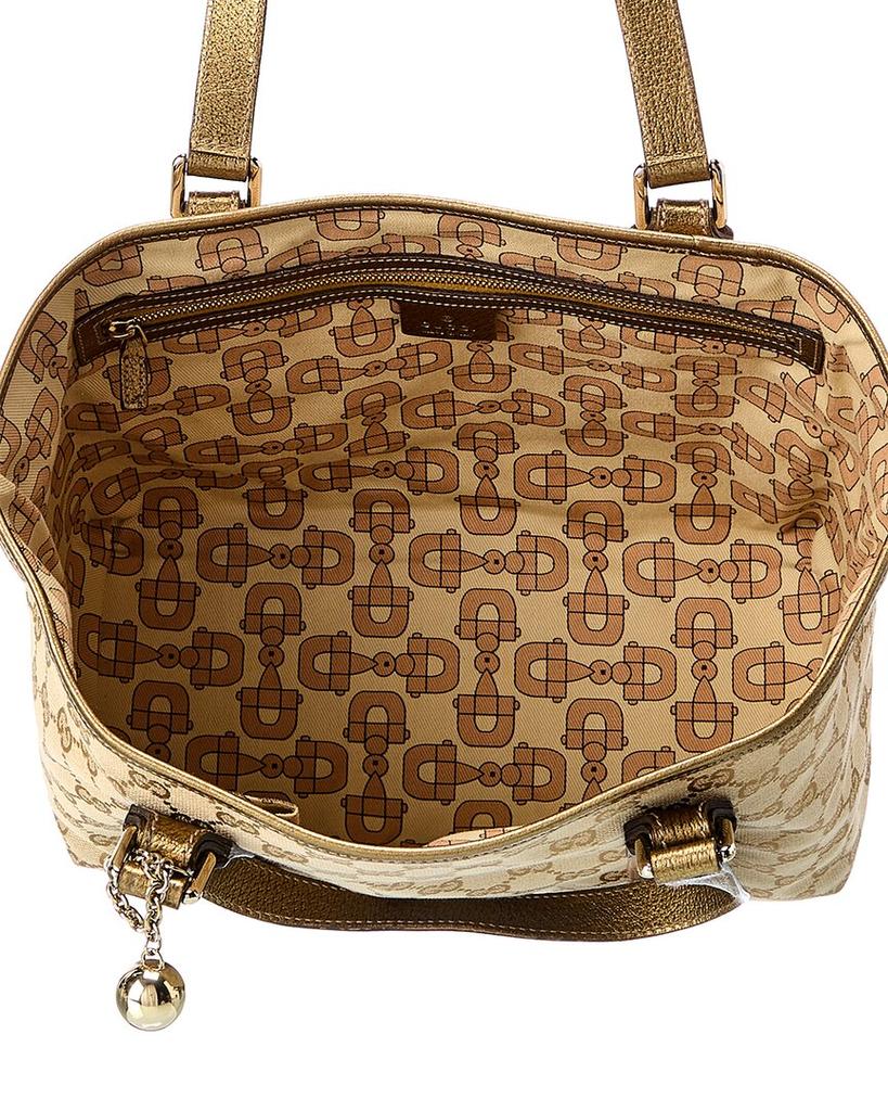 Gucci Beige GG Canvas Abbey Charm Tote (Authentic Pre-Owned)商品第4张图片规格展示
