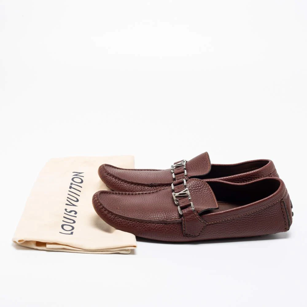 Louis Vuitton Burgundy Leather Hockenheim Loafers Size 42.5  商品