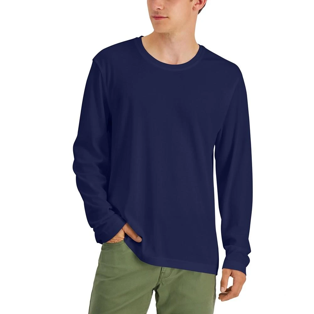 商品Alfani|Men's Long Sleeve Supima Crewneck T-Shirt, Created for Macy's,价格¥46,第1张图片