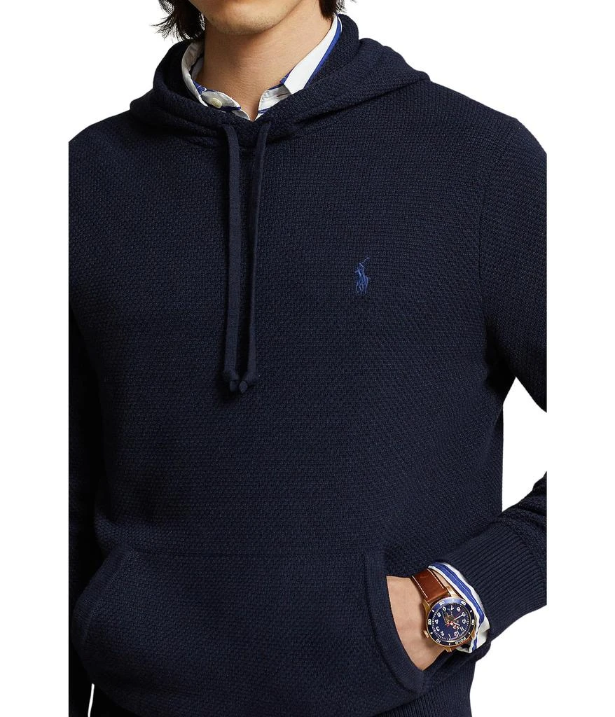 商品Ralph Lauren|Woven-Stitch Cotton Hooded Sweater,价格¥841,第3张图片详细描述