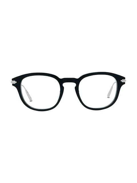 商品Dior|DiorBlackSuito 49MM Round Eyeglasses,价格¥3614,第1张图片