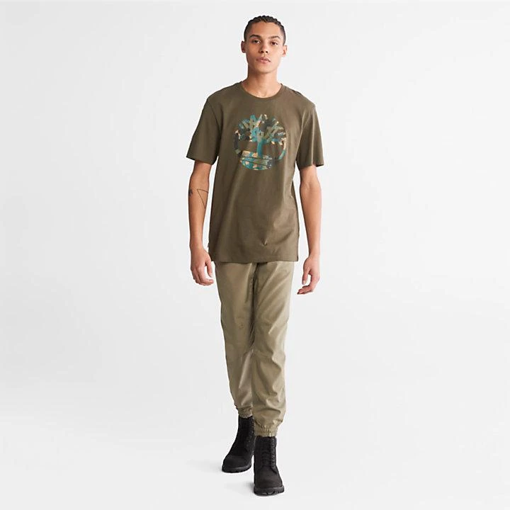 商品Timberland|Camo-Logo T-Shirt for Men in Dark Green,价格¥139,第3张图片详细描述