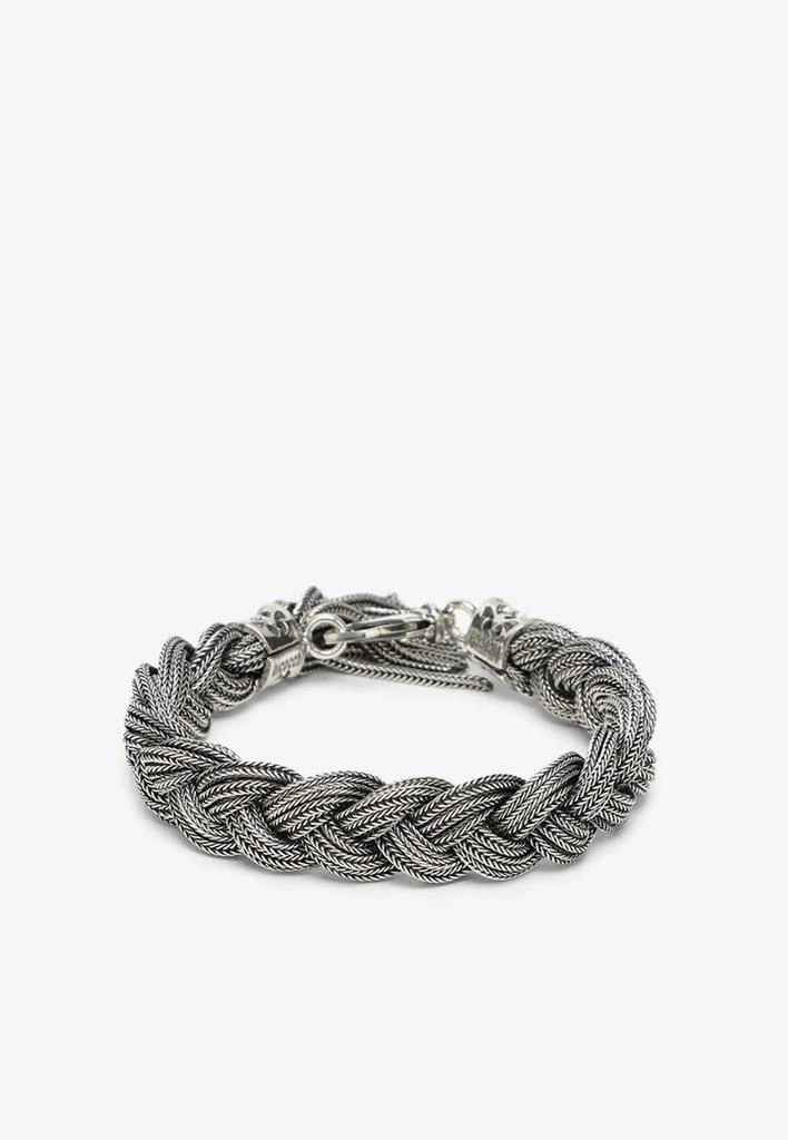 商品Emanuele Bicocchi|Braided Sterling Silver Bracelet,价格¥3401,第1张图片