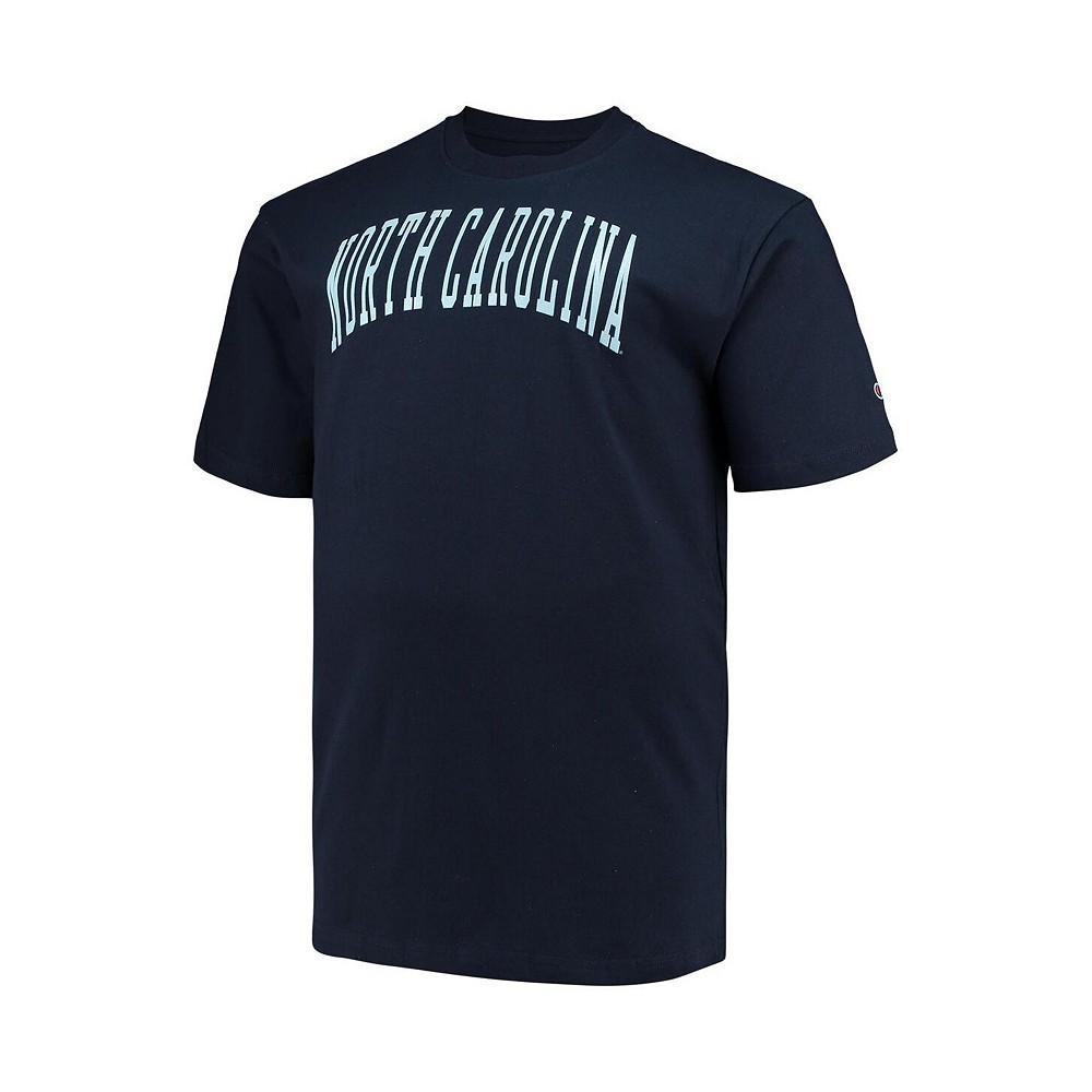 商品CHAMPION|Men's Navy North Carolina Tar Heels Big and Tall Arch Team Logo T-shirt,价格¥216,第4张图片详细描述