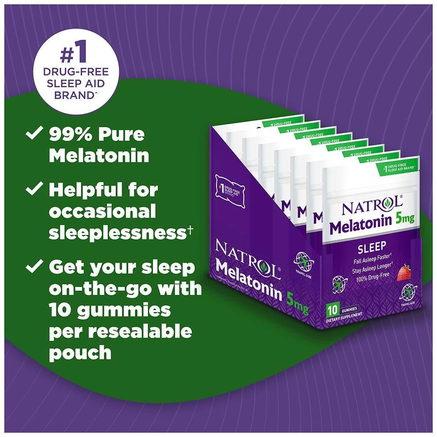 商品Natrol|Melatonin Travel Pouch Strawberry,价格¥33,第2张图片详细描述