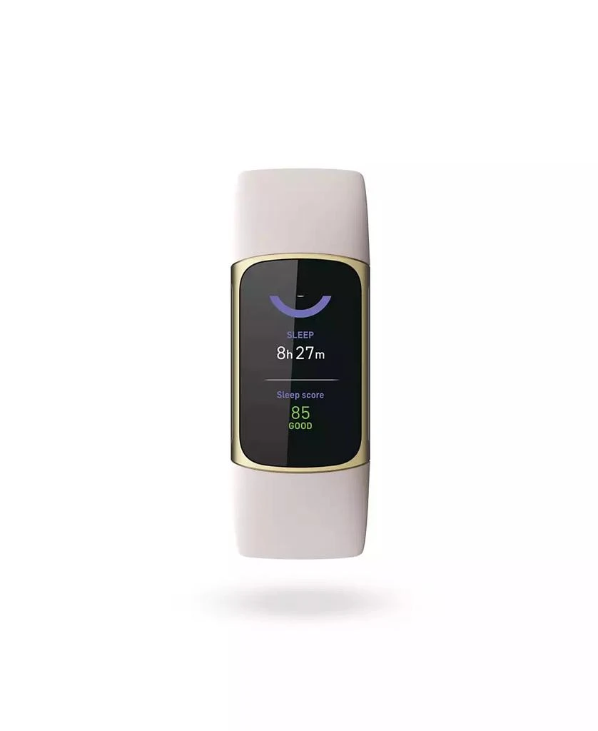 商品Fitbit|Charge 5 Lunar White Silicone Band Fitness and Health Tracker,价格¥1116,第5张图片详细描述
