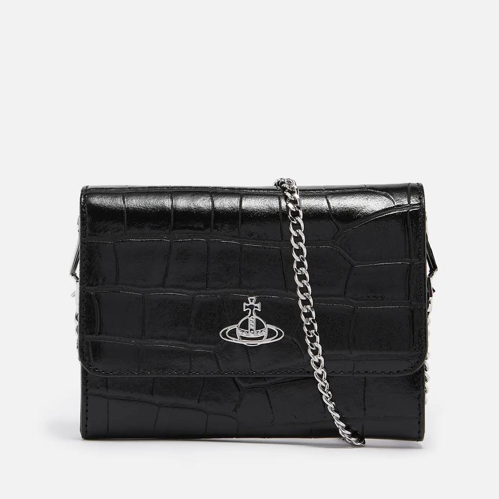 Vivienne Westwood Croc-Effect Leather Cross Body Bag商品第1张图片规格展示