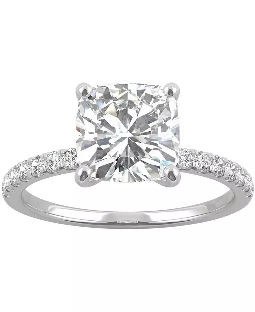 商品Charles & Colvard|Moissanite Engagement Ring (2-5/8 ct. t.w. DEW) in 14k White Gold,价格¥10170,第1张图片