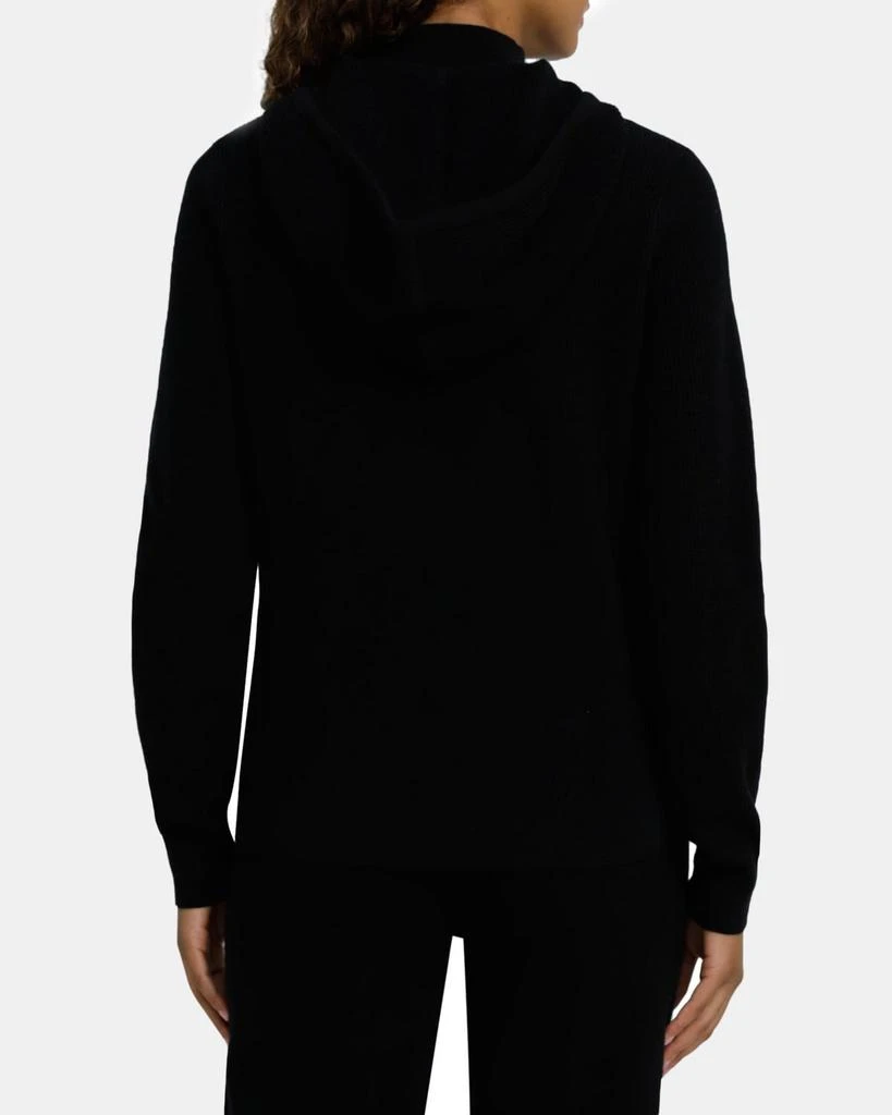 商品Theory|Ribbed Mockneck Hoodie in Cashmere-Wool,价格¥843,第3张图片详细描述